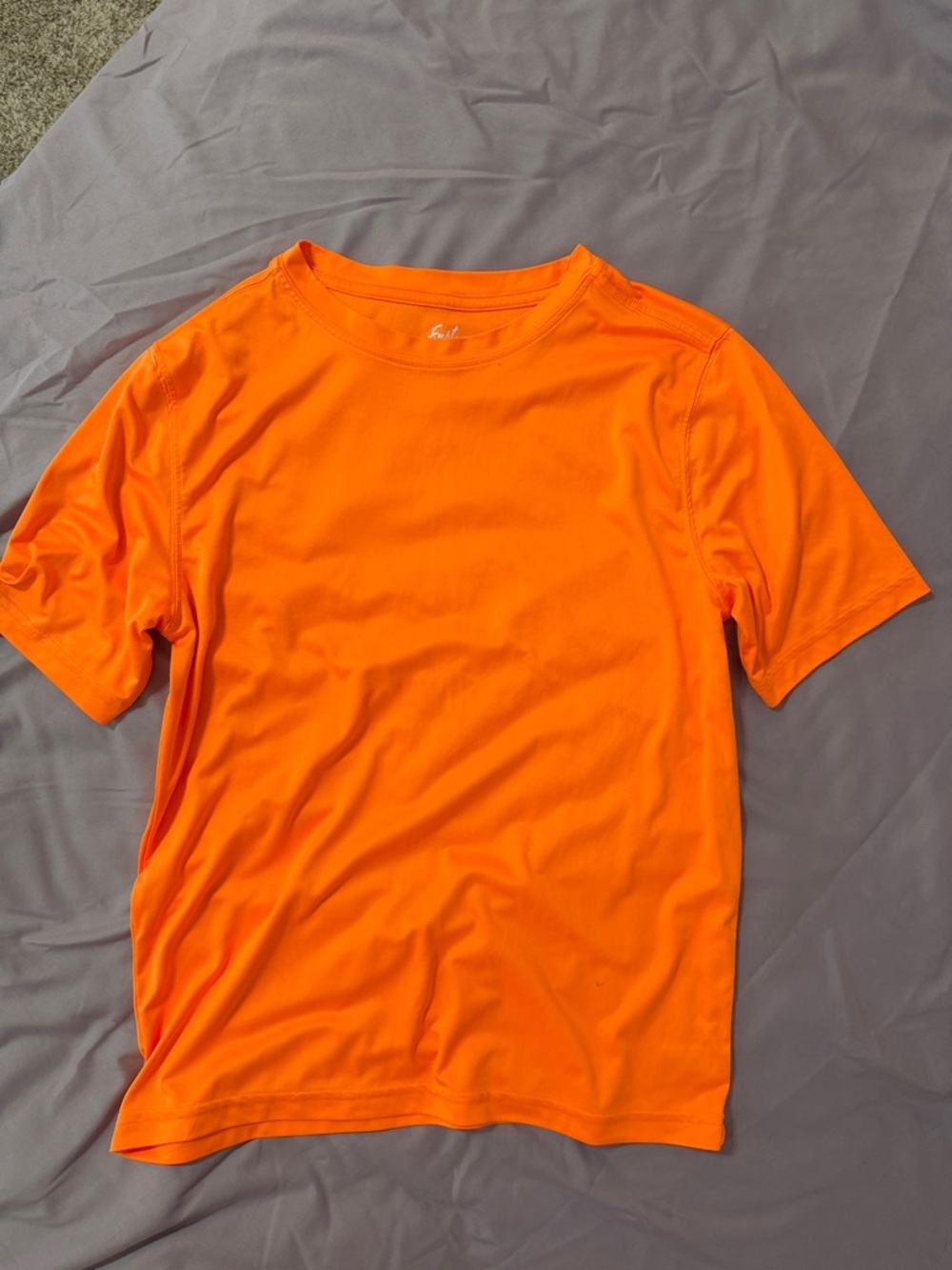 🦚3/$15🦚First Wave Boys Vibrant Orange Rash Guard Swim Tee Size L 14/16